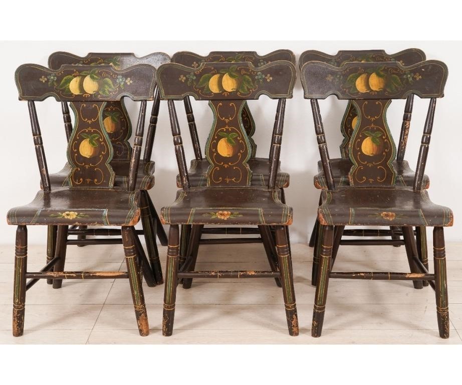 Set of six Pennsylvania painted