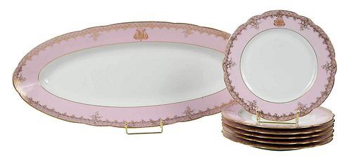 SET OF SIX PORCELAIN DINNER