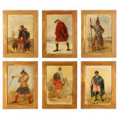 SET OF SIX PORTRAITS REPRESENT