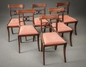 SET OF SIX REGENCY MAHOGANY SI