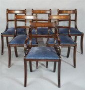 SET OF SIX REGENCY STYLE BRASS