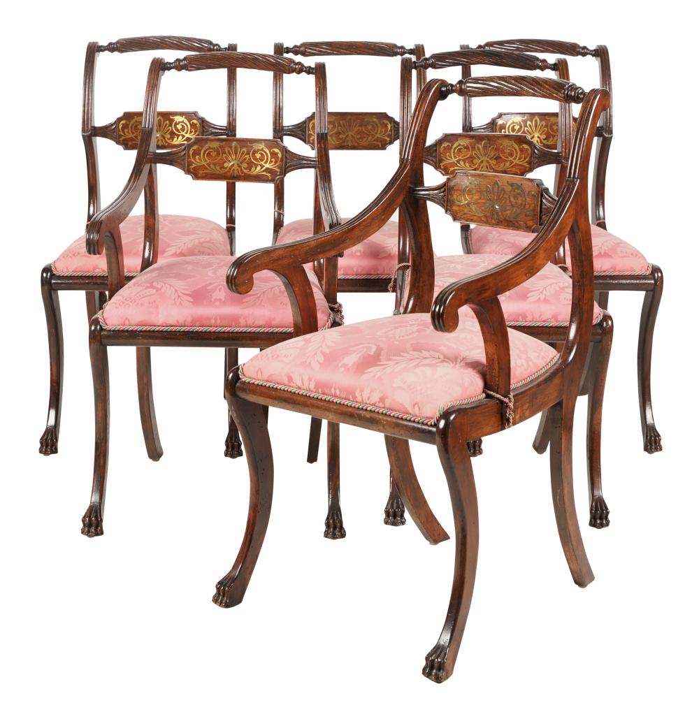 SET OF SIX REGENCY-STYLE