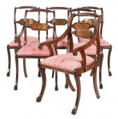 SET OF SIX REGENCY-STYLE BRASS