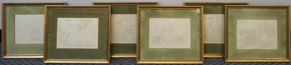 SET OF SIX REPRODUCTION PRINTS OF