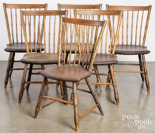 SET OF SIX RODBACK WINDSOR SIDE