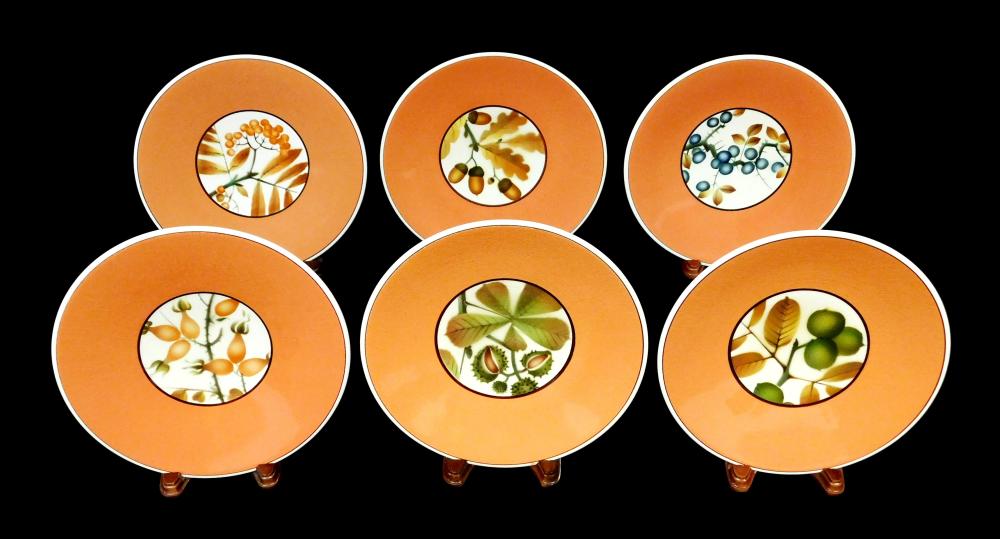 SET OF SIX ROYAL COPENHAGEN ALUMINA
