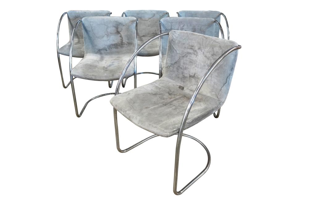 SET OF SIX SAPORITI SUEDE &