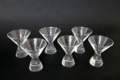 SET OF SIX SIGNED STEUBEN MART