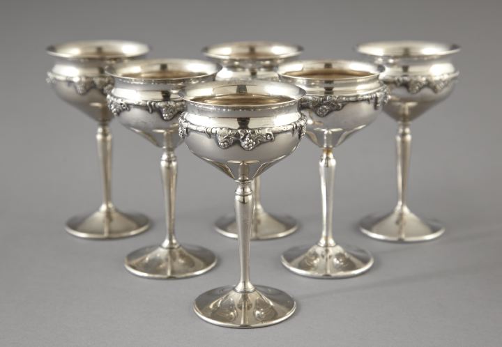 Set of Six Silverplated Nickel