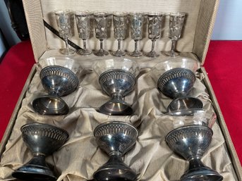 Set of six sterling boxed