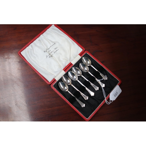 Set of six sterling silver