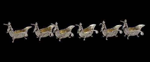 SET OF SIX STERLING SILVER OPEN