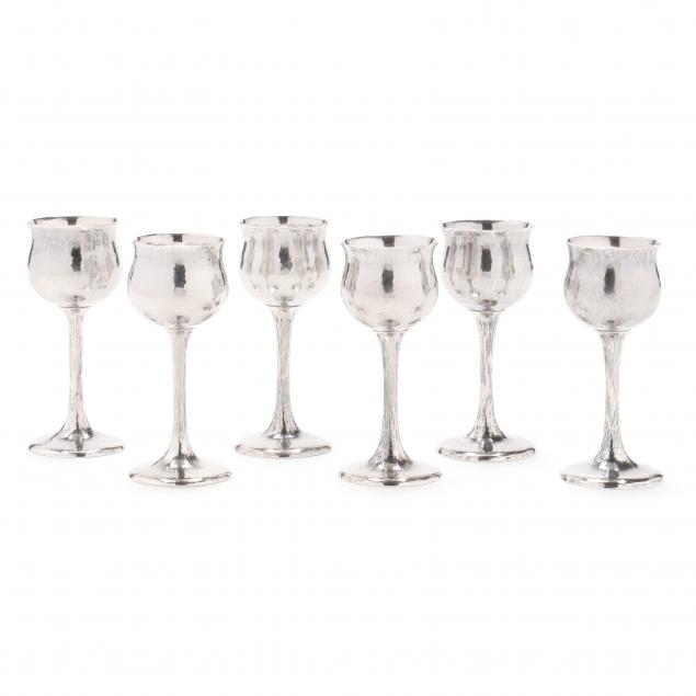 SET OF SIX STERLING SILVER ARTS &