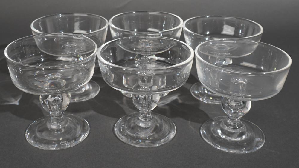 SET OF SIX STEUBEN CRYSTAL