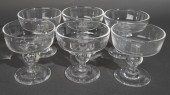 SET OF SIX STEUBEN CRYSTAL SHE