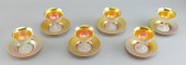 SET OF SIX STEUBEN GOLD AURENE