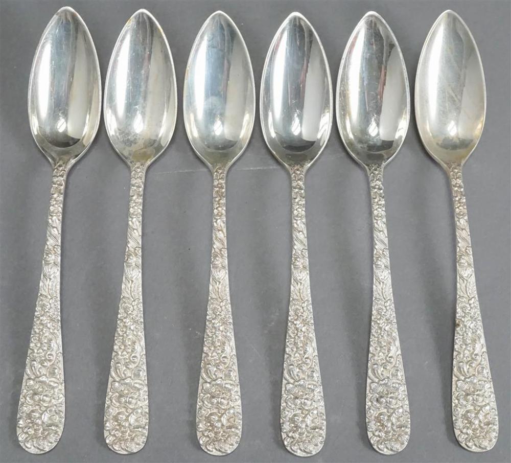 SET OF SIX STIEFF REPOUSSE STERLING
