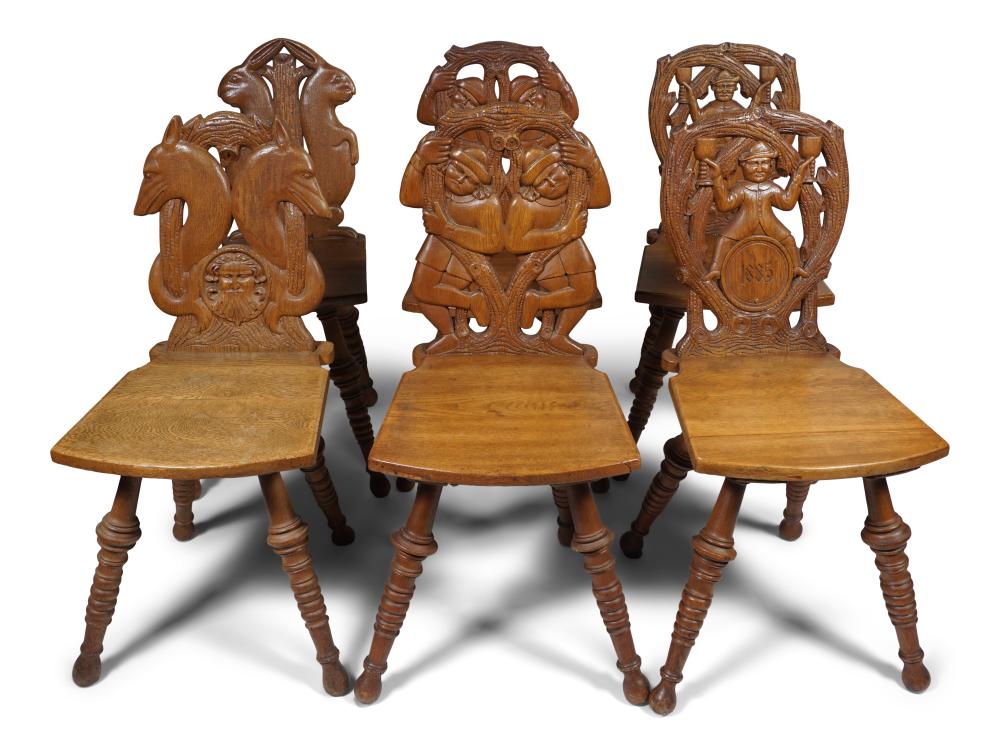 SET OF SIX SWISS BAROQUE STYLE