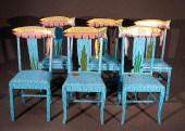 SET OF SIX TOM DOLAN PAINTED A