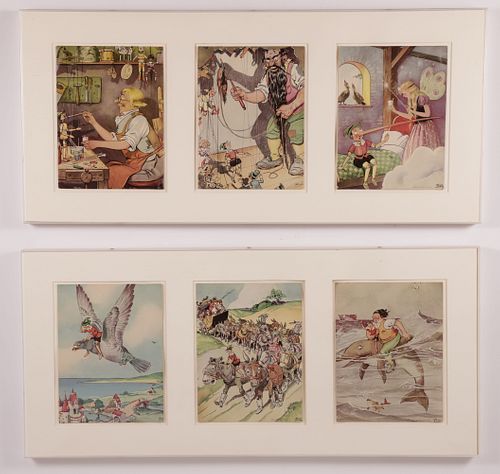 SET OF SIX TONY SARG FAIRY TALE