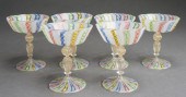 SET OF SIX VARICOLORED FILIGRA