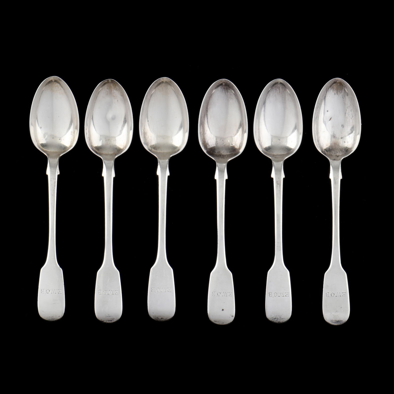 SET OF SIX VICTORIAN IRISH SILVER