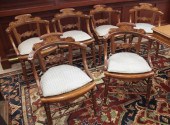 SET OF SIX VICTORIAN WALNUT DI