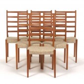 SET OF SIX VINTAGE TEAK DINING