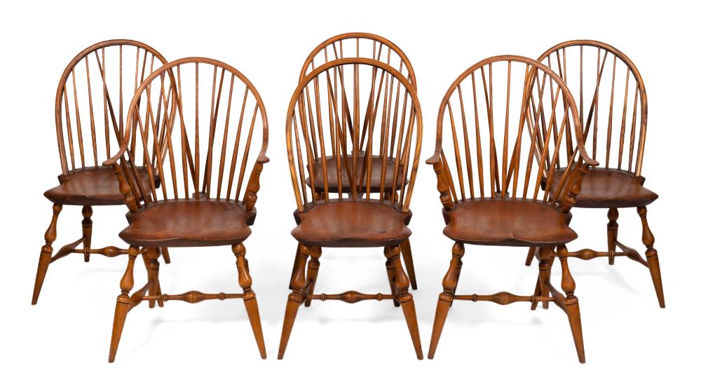 SET OF SIX WARREN CHAIR WORKS AND
