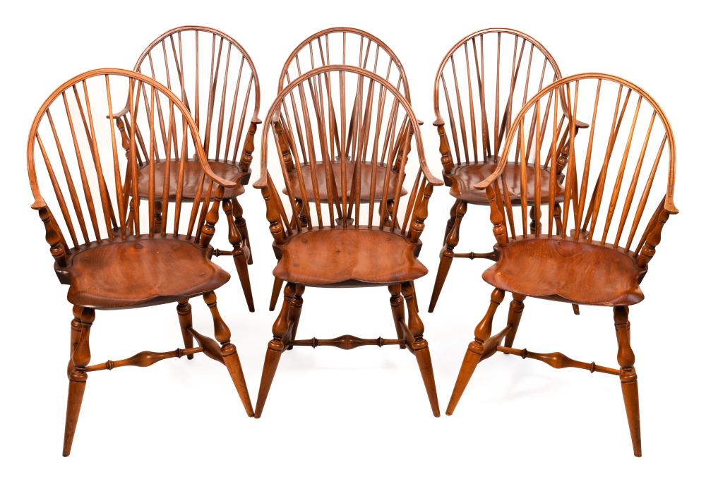 SET OF SIX WARREN CHAIR WORKS