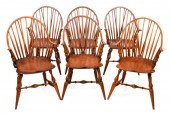 SET OF SIX WARREN CHAIR WORKS
