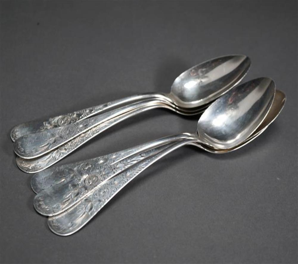 SET OF SIX WHITING MFG. CO.