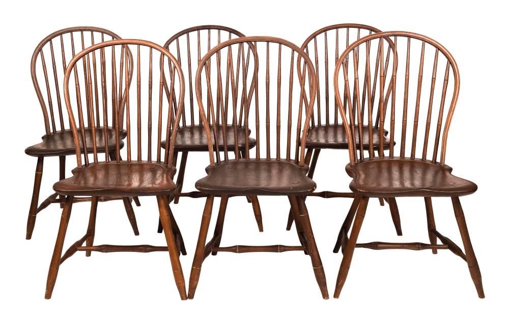 SET OF SIX WINDSOR BOWBACK SIDE