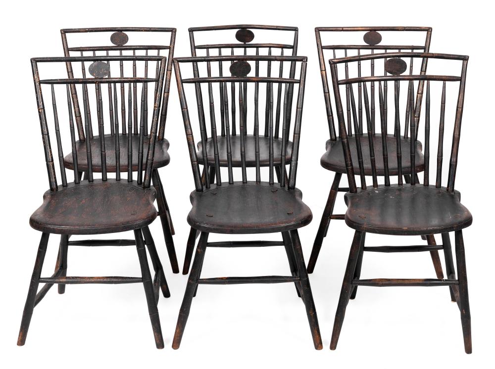 SET OF SIX WINDSOR ROD-BACK SIDE