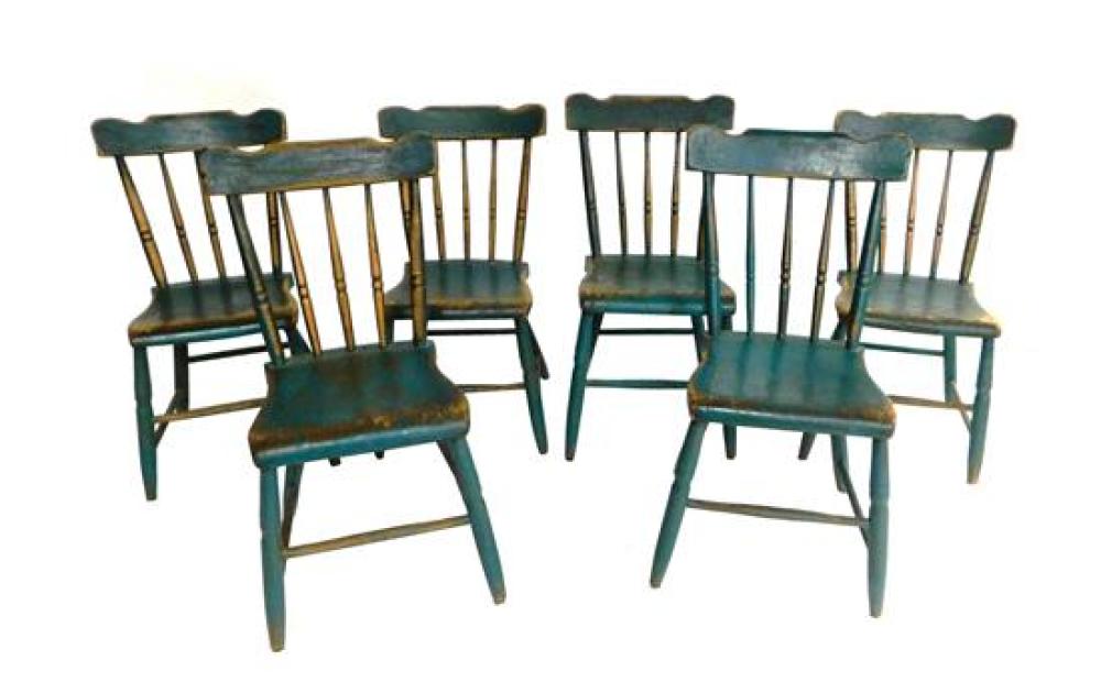 SET OF SIX WINDSOR SIDE CHAIRS,