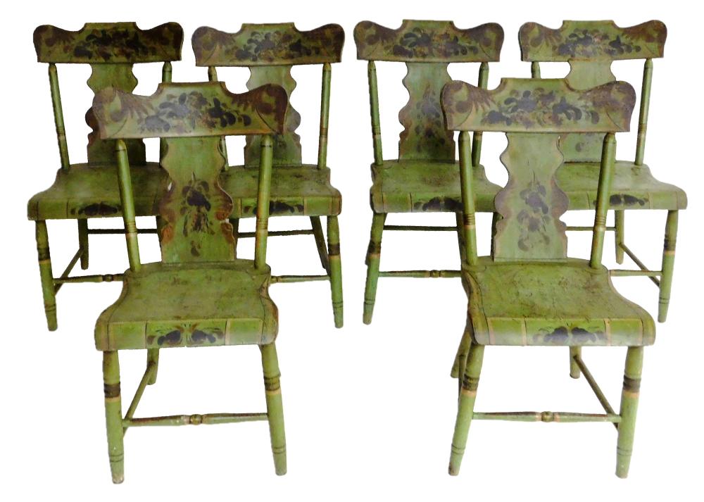 SET OF SIX WINDSOR SIDE CHAIRS,