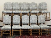 SET OF SIXTEEN CUSTOM DINING C