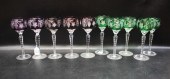 SET OF TEN BOHEMIAN CRYSTAL ST