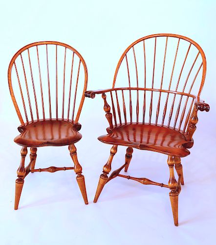 SET OF TEN BOW BACK WINDSOR