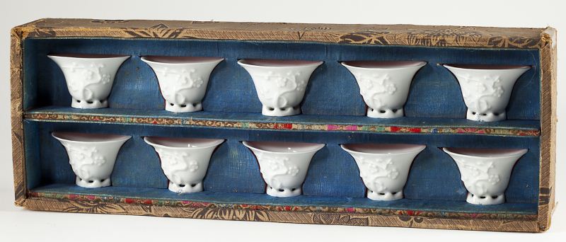 Set of Ten Chinese Blanc-de-Chine