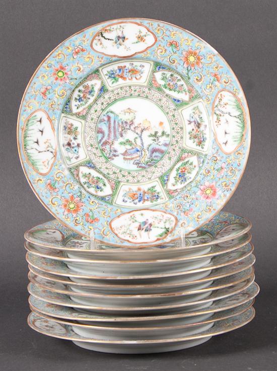 Set of ten Chinese Export Famille