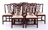 Set of ten Chippendale style c