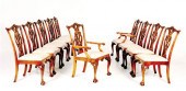 Set of ten Chippendale style c