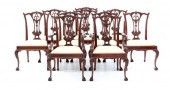 Set of ten Chippendale style c