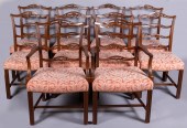 SET OF TEN CHIPPENDALE STYLE M