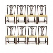 SET OF TEN CHIPPENDALE STYLE C