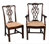 SET OF TEN CHIPPENDALE STYLE D