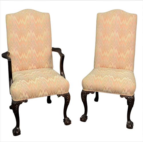 SET OF TEN CHIPPENDALE STYLE DINING