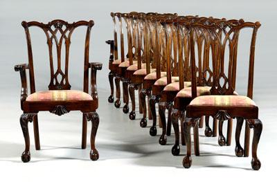 Set of ten Chippendale style