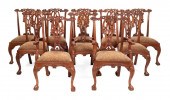 SET OF TEN CHIPPENDALE-STYLE D